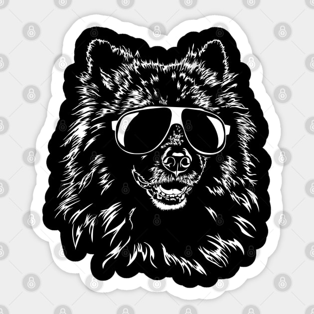 Funny  Keeshond sunglasses cool dog mom Sticker by wilsigns